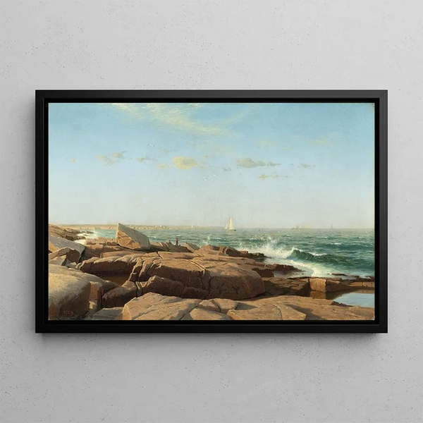 La Baie de Narragansett - William Stanley Haseltine — framed artwork on a wall