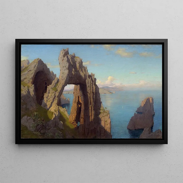 Natural Arc Painting at Capri - William Stanley Haseltine — framed artwork on a wall
