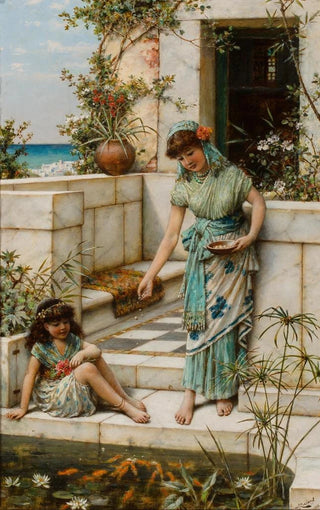 Nourrir les poissons rouges - William Stephen Coleman — artwork view