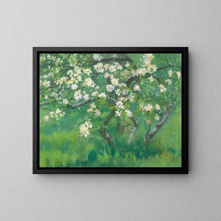 Pommier en fleurs - William Stott of Oldham — framed artwork on a wall