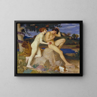 The Temptation - William Strang — framed artwork on a wall