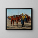 American Cavalry Preparing to Mount - William Thomas Trego — framed artwork on a wall