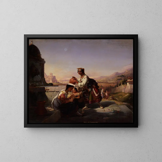 Italian Scene - William Tolman Carlton — framed artwork on a wall