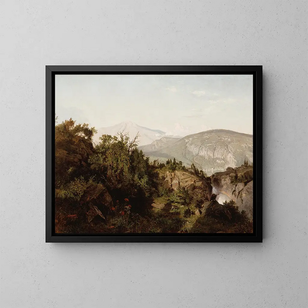 in the Adirondack Mountains - William Trost Richards — framed artwork on a wall