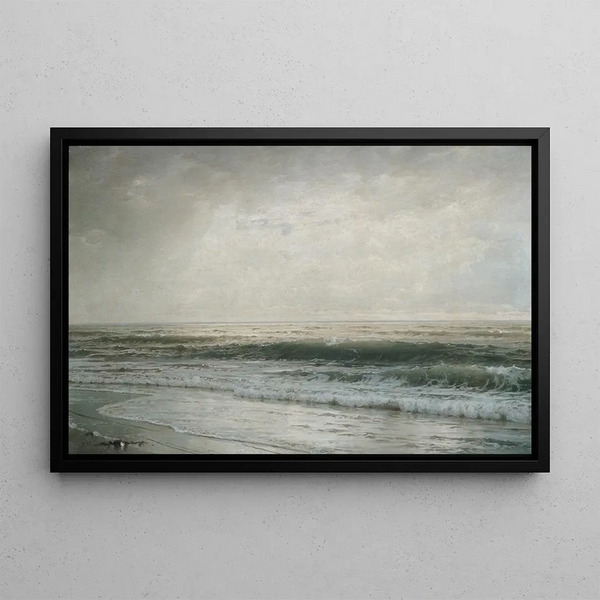 Beach of New Jersey - William Trost Richards — framed artwork on a wall