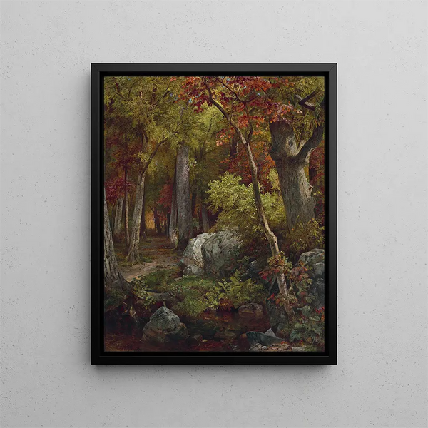 October Painting - William Trost Richards — framed artwork on a wall