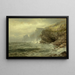 Rocky Coast Painting - William Trost Richards — framed artwork on a wall