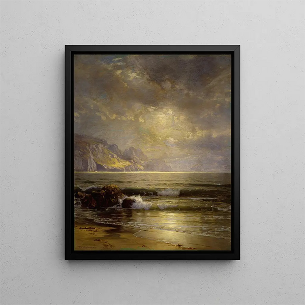 Marine landscape painting - William Trost Richards — framed artwork on a wall