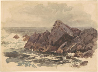 Marine painting with rocks - William Trost Richards — artwork view