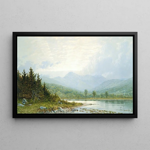 Sunset over Mount Chocorua New Hampshire - William Trost Richards — framed artwork on a wall
