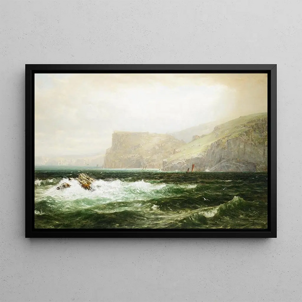 Côte de Tintagel - William Trost Richards — framed artwork on a wall