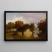 Trees along the stream in autumn - William Trost Richards — framed artwork on a wall
