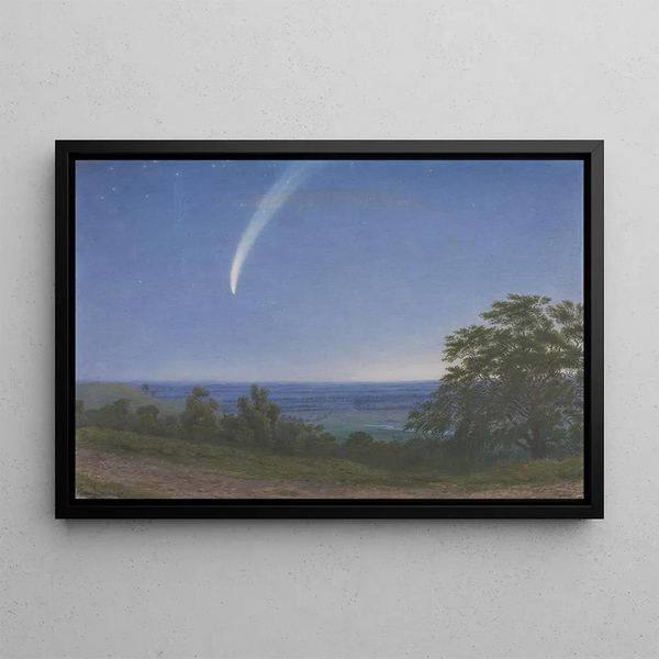 The Donati Comet - William Turner of Oxford — framed artwork on a wall