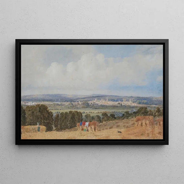 Oxford Painting from Hinksey Hill - William Turner of Oxford — framed artwork on a wall