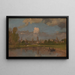 Oxford Painting of the river with Christ Church in the foreground - William Turner of Oxford — framed artwork on a wall