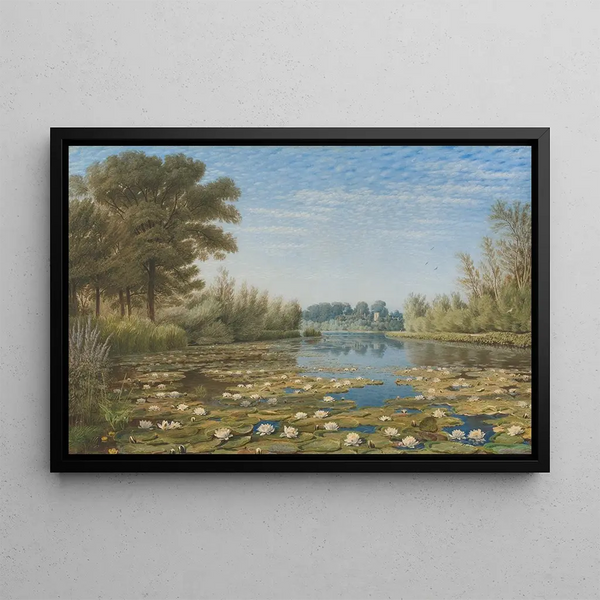 Scene near Shipton-on-Cherwell, Oxfordshire - William Turner of Oxford — framed artwork on a wall
