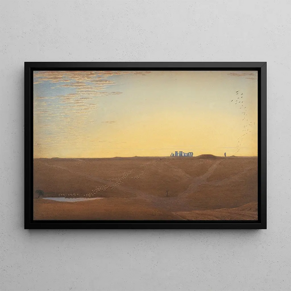 Stonehenge at dusk - William Turner of Oxford — framed artwork on a wall