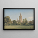 View from the Dean's Garden Christ Church Oxford - William Turner of Oxford — framed artwork on a wall