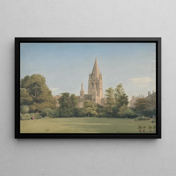 View from the Dean's Garden Christ Church Oxford - William Turner of Oxford — framed artwork on a wall