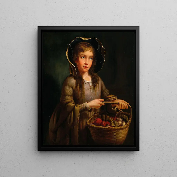 Girl Radish - William Tylee Ranney — framed artwork on a wall