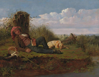 The Lazy Fisherman - William Tylee Ranney — artwork view