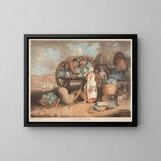 a vegetable market - William Ward — framed artwork on a wall