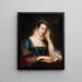 Portrait painting of a young woman - William Watson — framed artwork on a wall