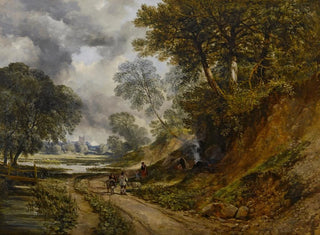 Tziganes camping near a path - William West — artwork view