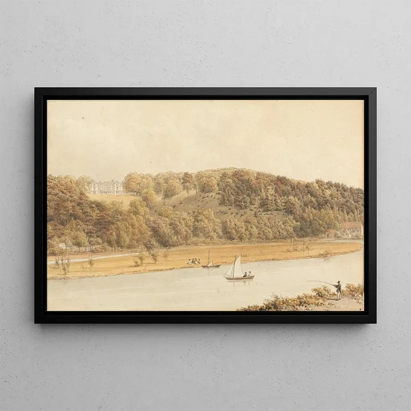 Park Place Henley on the Thames - William Westall — framed artwork on a wall
