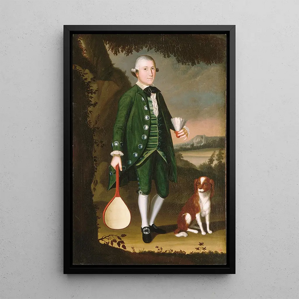 Portrait of a boy probably from the Crossfield family - William Williams — framed artwork on a wall