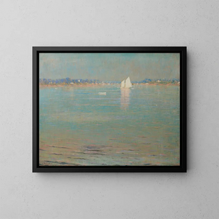 Afternoon on the Bay - William Worcester Churchill — framed artwork on a wall