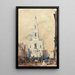 View of Sainte-Marie Church in London - William Wyld — framed artwork on a wall