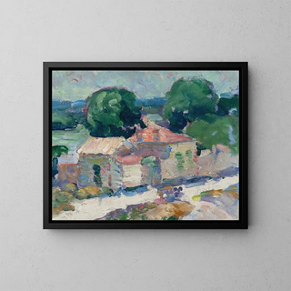 Cottage French Painting - William Zorach — framed artwork on a wall