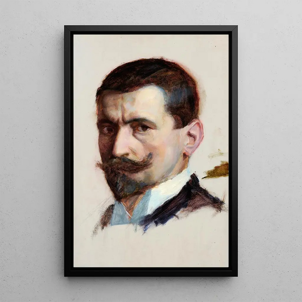 Self-portrait - William de Goumois — framed artwork on a wall