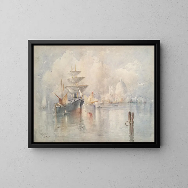 Morning in Venice - Willis Seaver Adams — framed artwork on a wall