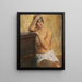Femme nue assise - Willy Jaeckel — framed artwork on a wall