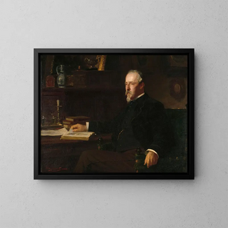 Banker and art collector - Willy Martens — framed artwork on a wall