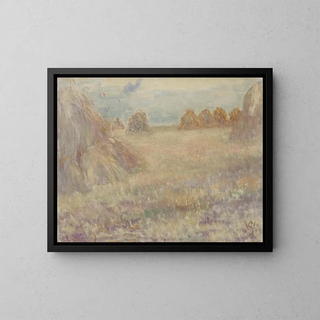 Mowers of Hay - Willy Schlobach — framed artwork on a wall