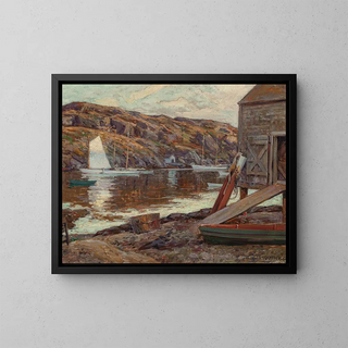 Hangar à bateaux - Wilson Henry Irvine — framed artwork on a wall