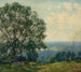 Trees on a hill overlooking a valley - Wilson Henry Irvine — artwork view