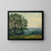 Trees on a hill overlooking a valley - Wilson Henry Irvine — framed artwork on a wall