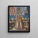Medieval Painting of Saletinsk by Wincenty Chrząstkiewicz — framed artwork on a wall
