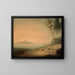 Genre scene at Lake Galvė - Wincenty Smokowski — framed artwork on a wall