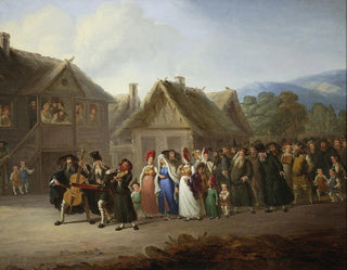Jewish wedding painting - Wincenty Smokowski — artwork view