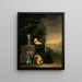Widow with a child on her husband's grave - Wincenty Smokowski — framed artwork on a wall