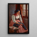Girl at the Window - Wincenty Wodzinowski — framed artwork on a wall