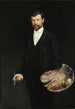 Self-portrait with palette - Wincenty Wodzinowski — artwork view