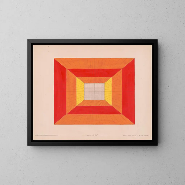 Design for an unidentified restaurant, possibly Dunhalls Restaurant, New York, NY - Winold Reiss — framed artwork on a wall