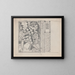Sketch of design for the Alamac Hotel, 71st and Broadway, New York, sketch for the frescoes of the Medieval Grill - Winold Reiss — framed artwork on a wall