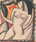 Conception graphique d'un dessin de composition cubiste de femme nue - Winold Reiss — artwork view